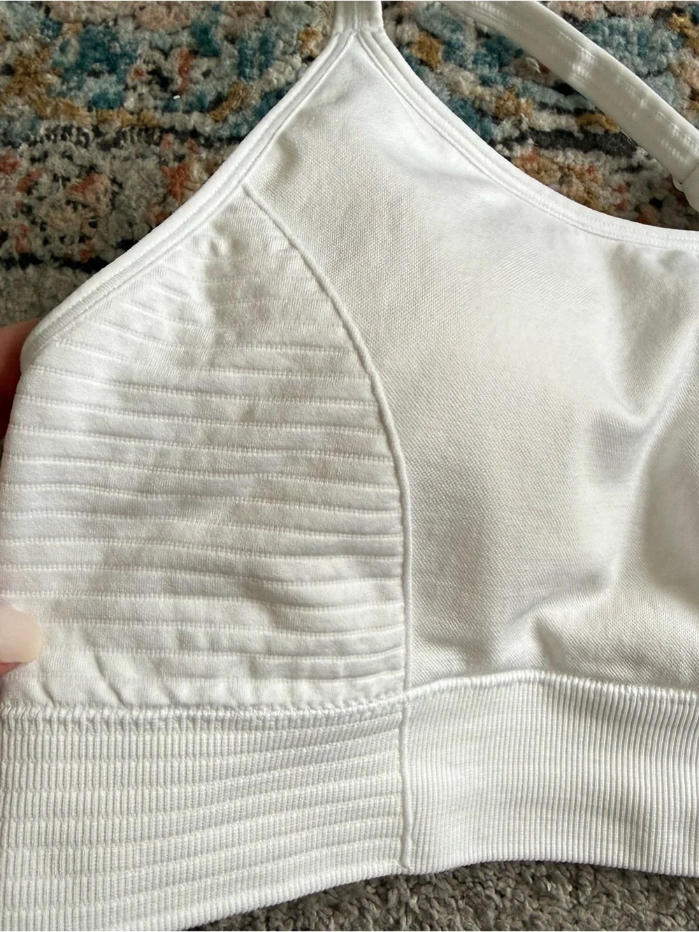 NWOT- Marika White Racerback Sports Bra